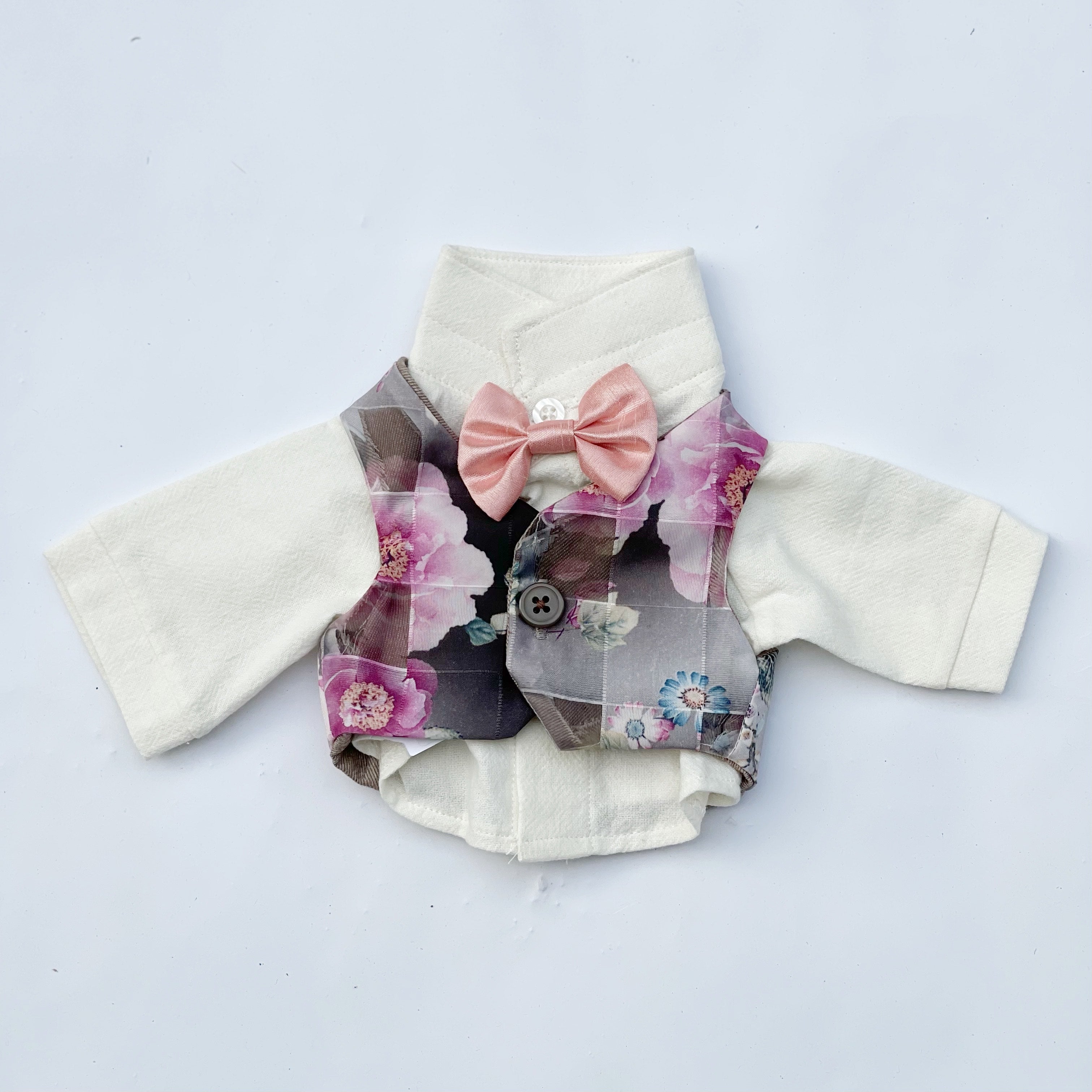 T-SHIRT WITH FLORA WAISTCOAT IN THE GARDEN  10" - 14"