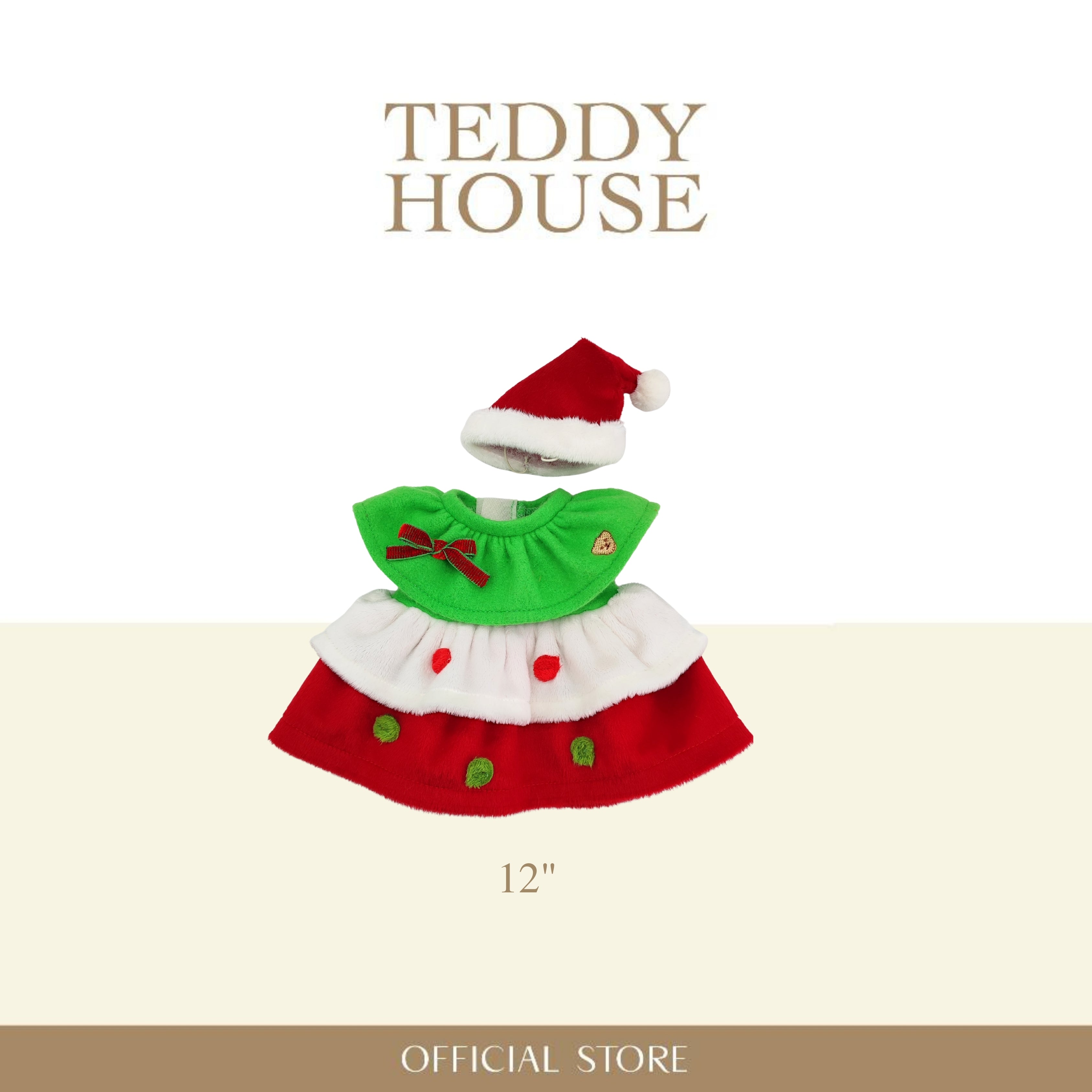 X'MAS TRIPLE LAYER DRESS 10" - 12"