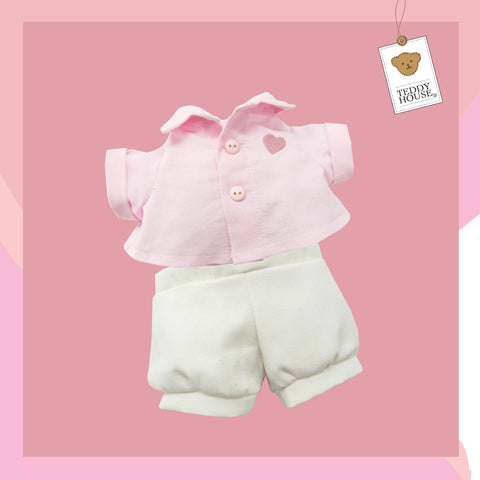 SHIRT WITH PANTS PINK 10" - 12"