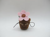 FLOWERPOT WITH EMBROIDER "LOVE YOU"