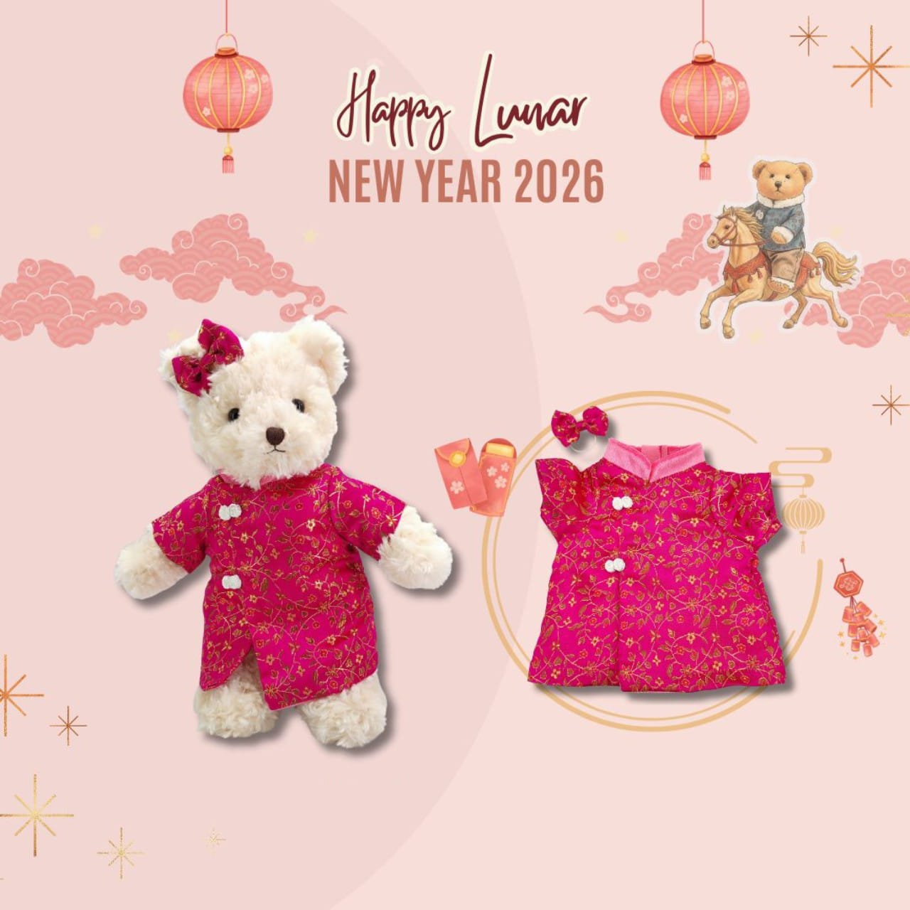 TEDDY BEAR OUTFIT CHINESE  12"