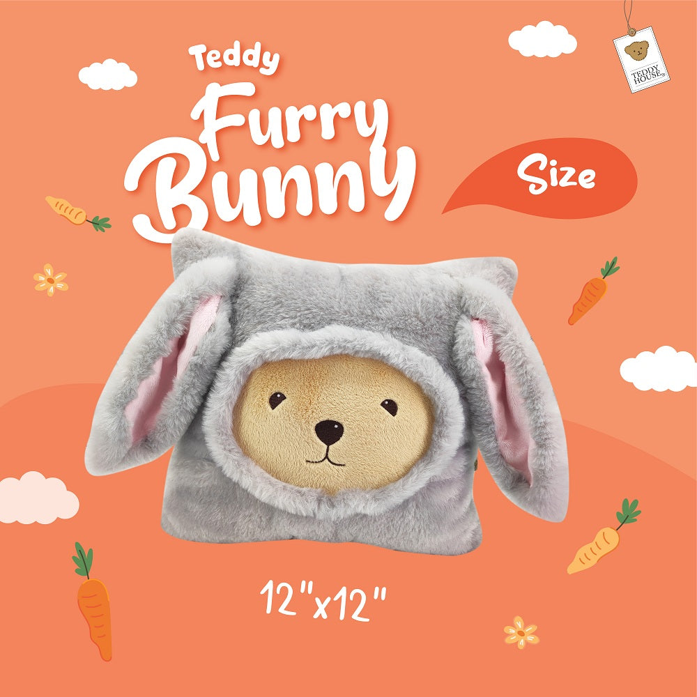 BUNNY CUSHION PINK 12"