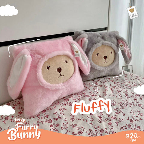 BUNNY CUSHION PINK 12"