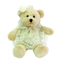 KEYCHAIN ROSE SOFT BEAR 6"