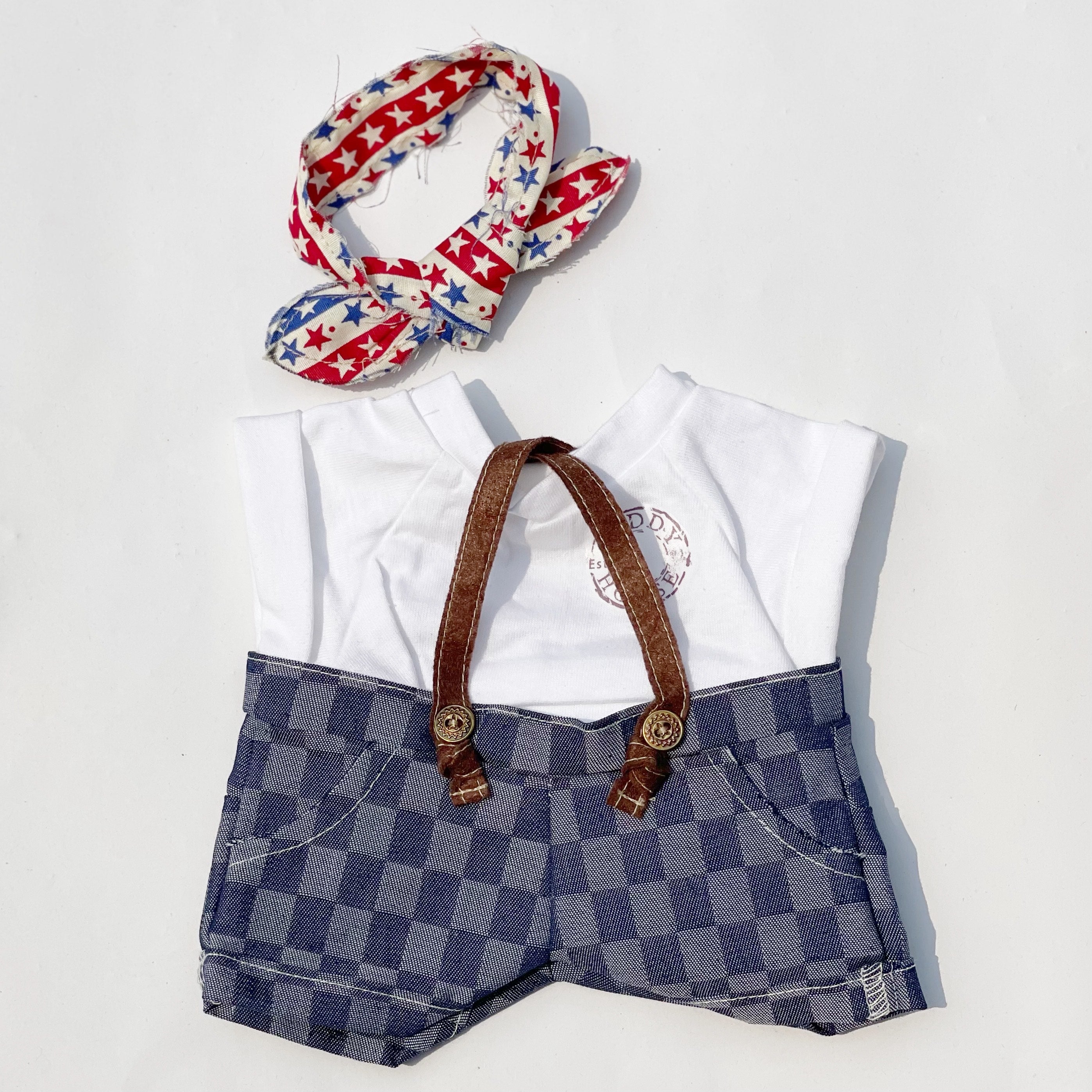 DUNGAREES W/ T-SHIRT 48" - 60" TEDDY IN COUNTRY