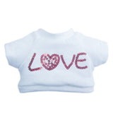 T-SHIRT W/ EMBROIDER 'LOVE' 10" WHITE VAL 
