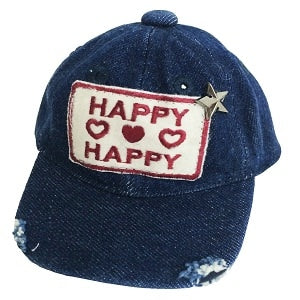 HAT WITH EMBROIDERY HAPPY JEANS LOVER 
