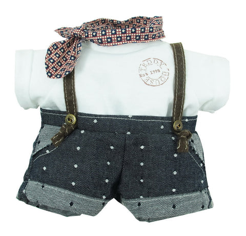 DUNGAREES W/ T-SHIRT 08" TEDDY IN COUNTRY