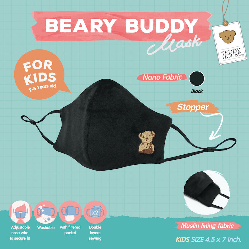 FABRIC MASK - 3D NANO BEARY BUDDY FOR KIDS (LOGOE, KEN, ZEIRA)