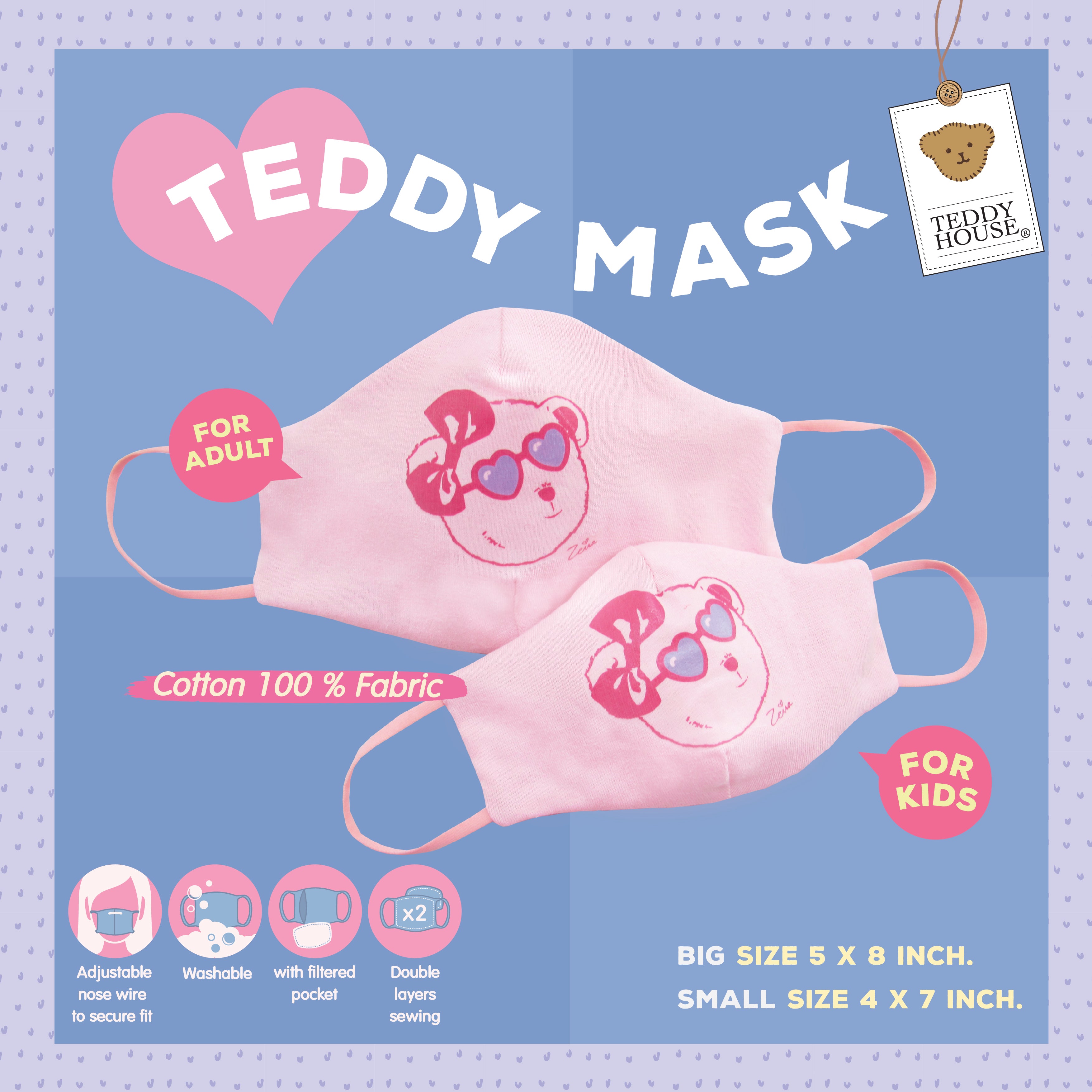 FABRIC MASK - ZEIRA COTTON ADULT/KIDS